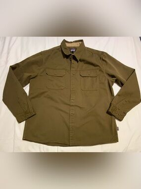 Patagonia Men's Point Reyes Canvas Shirt Nest Brown Size XL